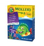 Mollers Omega-3 Rybki smak malinowy 36 szt. żelowych rybek